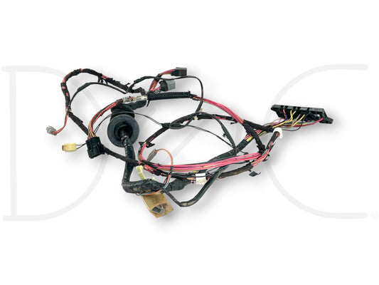 96-97 Ford F250 F350 LH Left Driver Front Door Wiring Harness F6Ts-14A509-P260Y used with light wear, compatible with 1996 1997 F-250 F-350 trucks for parts or repair.