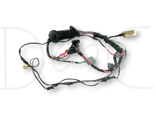 96-97 Ford F250 F350 RH Passenger Front Door Wire Harness F6Tb-14A265 *Blem* used with light wear and three wires spliced near pillar plug for 1996-1997 Ford trucks