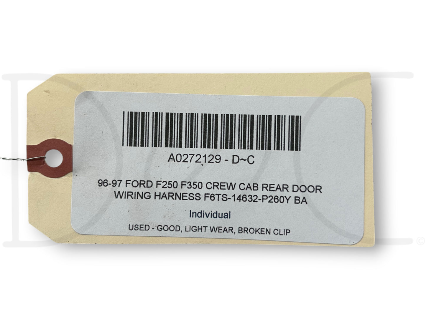 96-97 Ford F250 F350 Crew Cab Rear Door Wiring Harness F6Ts-14632-P260Y Ba