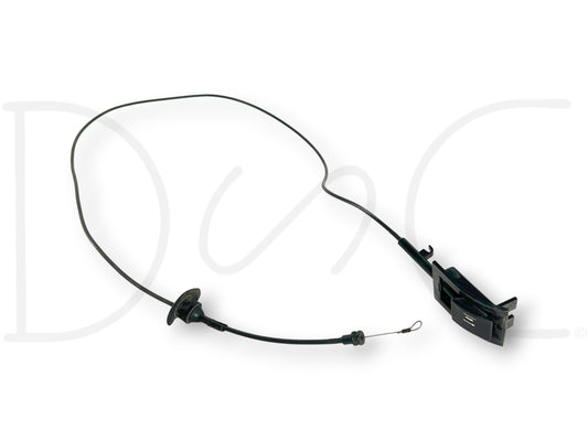 92-97 Ford F250 F350 Hood Release Cable & Handle OEM F2Tb-16C656-Aa used good condition with light wear, suitable for 92-97 Ford F-250 and F-350 trucks, OEM quality part.