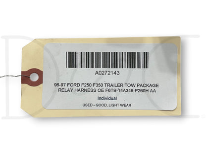 96-97 Ford F250 F350 Trailer Tow Package Relay Harness OE F6Tb-14A346-P260H Aa