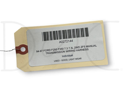 94-97 Ford F250 F350 7.3 7.3L 2WD ZF5 Manual Transmission Wiring Harness