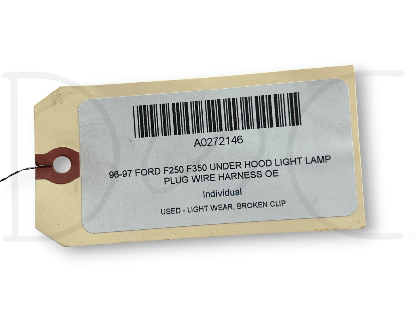 96-97 Ford F250 F350 Under Hood Light Lamp Plug Wire Harness OE