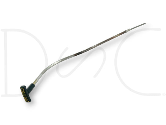94-97 Ford F250 F350 7.3 7.3L Diesel Engine Oil Dipstick Dip Stick OE *Blem* showing wear with a hole near the bottom of the tube, for parts or repair use.