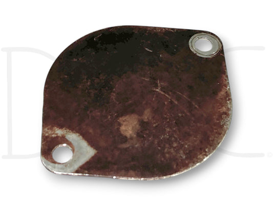 94-97 Ford F250 F350 7.3 7.3L HPOP Oil Pump Gear Access Cover Plate OEM used part with light wear, compatible with 1994.5 to 1997 Ford F-250 and F-350 trucks.