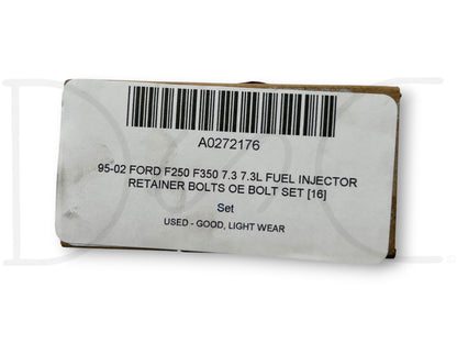 95-02 Ford F250 F350 7.3 7.3L Fuel Injector Retainer Bolts OE Bolt Set [16]