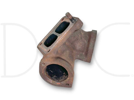 95-97 Ford F250 F350 7.3L Turbo Manifold Up Pipe Collector Y Inlet OE 1818163C1 used turbo manifold pipe with light wear, compatible with 1994.5-1997 F-250 and F-350 trucks.