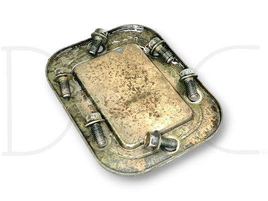 Ford 7.3 Diesel ZF5 ZF-5 Manual Transmission PTO Cover OE 1304-301-035 used good condition with light wear, removed from 1996 Ford F-350 XLT 7.3L Diesel, suitable for F-250 and F-350 trucks.