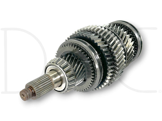 Ford ZF5 ZF-5 S5-47 5 Speed Transmission Main Output Shaft 2WD 16-3/8" *Blem* with surface rust on two gears, used for parts or repair in Ford F-250 and F-350 trucks.