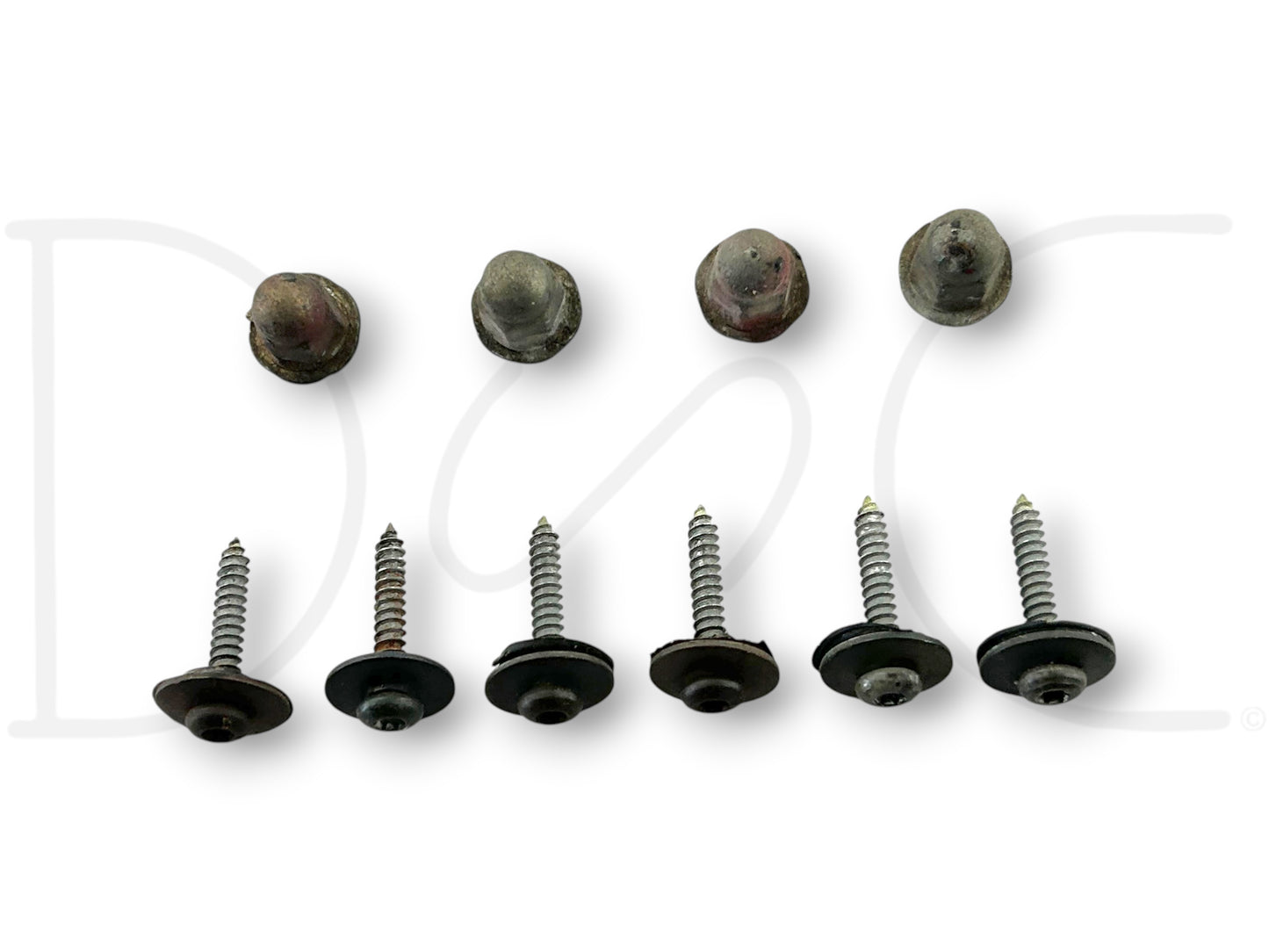87-96 Ford F250 F350 Tailgate Aluminum Trim Panel Screws Hardware Set OE