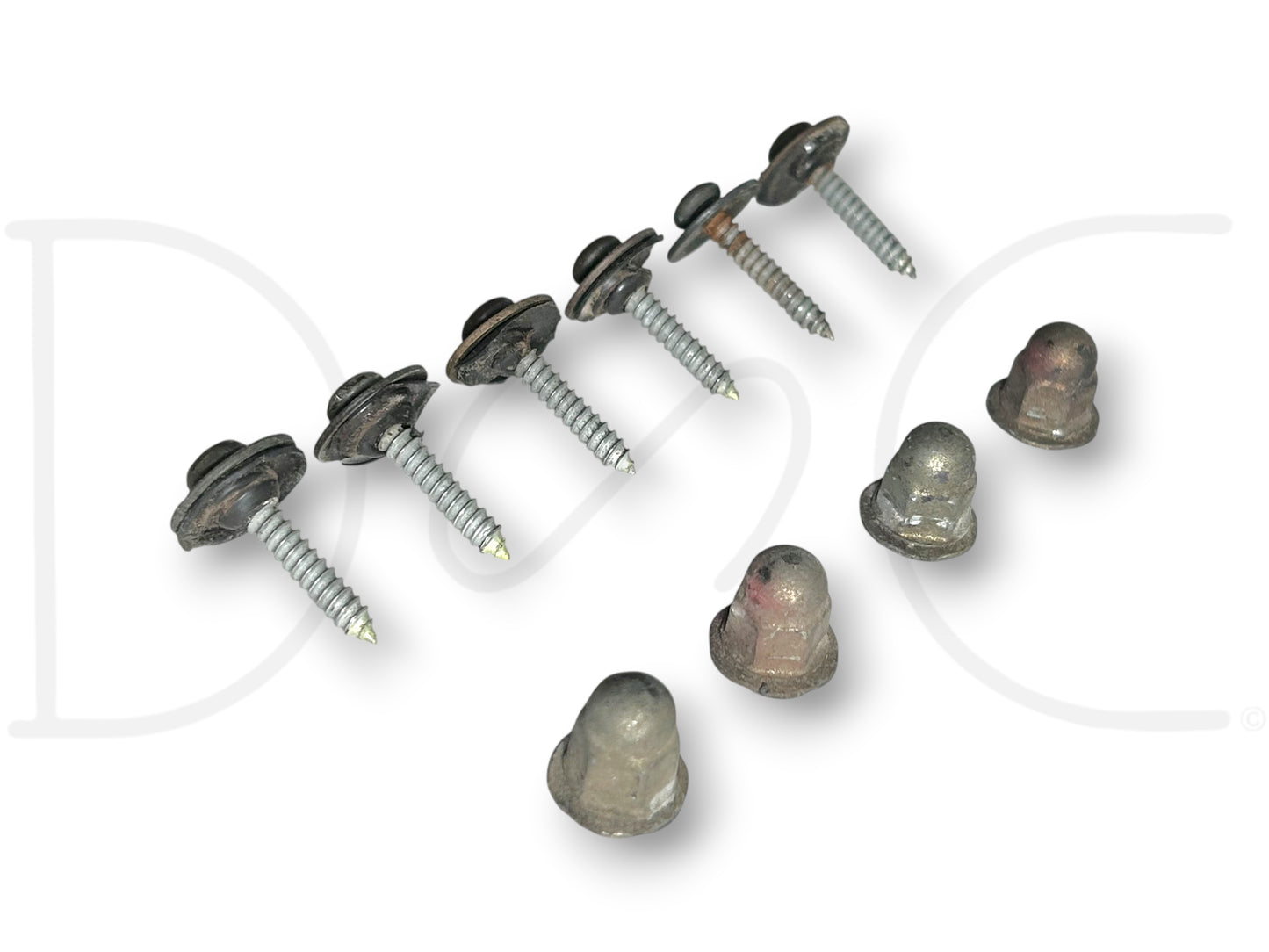 87-96 Ford F250 F350 Tailgate Aluminum Trim Panel Screws Hardware Set OE