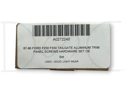 87-96 Ford F250 F350 Tailgate Aluminum Trim Panel Screws Hardware Set OE
