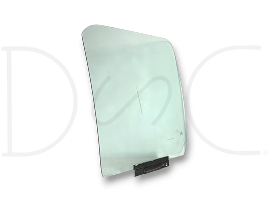 92-97 Ford F250 F350 LH Left Driver Front Door Window Glass OEM used good condition with light wear, compatible with 1992-1997 Ford Super Duty trucks for repair or replacement.