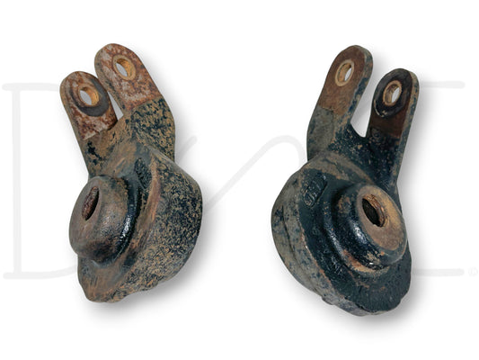 92-97 Ford F250 F350 Front Coil Spring Seat Lower Set Left Right 2WD OEM used parts with light wear, compatible with 1992-1996 Ford F-250 F-350 trucks, suitable for repair or replacement.