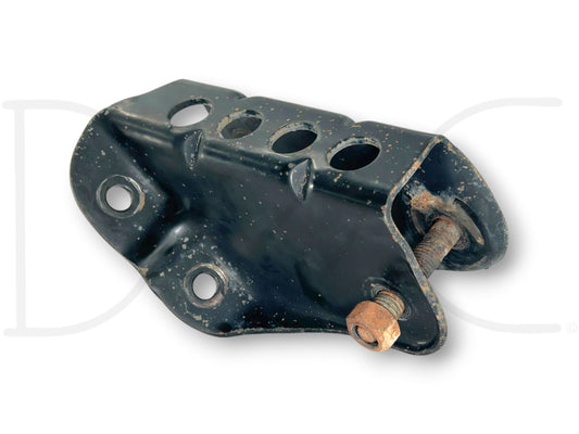 94-96 Ford F250 F350 2WD I-Beam Front Axle Pivot Mount Bracket Front LH Left OE used part with light wear showing bolts and mounting holes for Super Duty trucks.