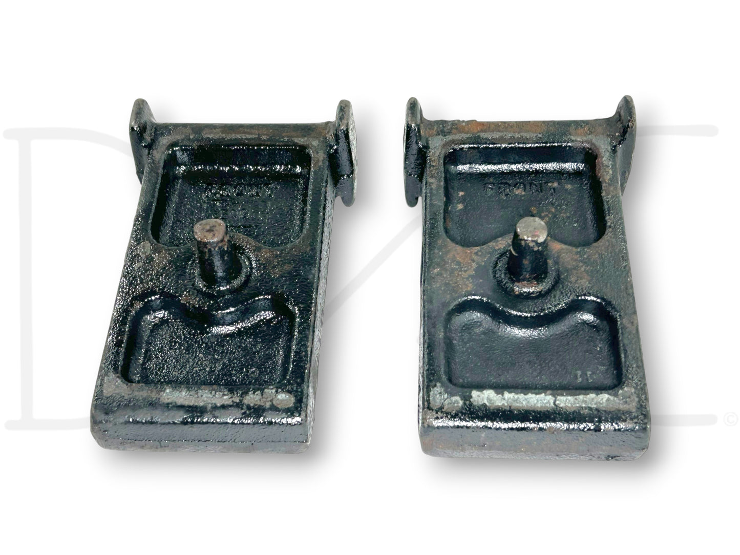 85-97 Ford F250 F350 Rear Auxiliary Leaf Spring Spacer Mount Set E4Ta-5594-BA