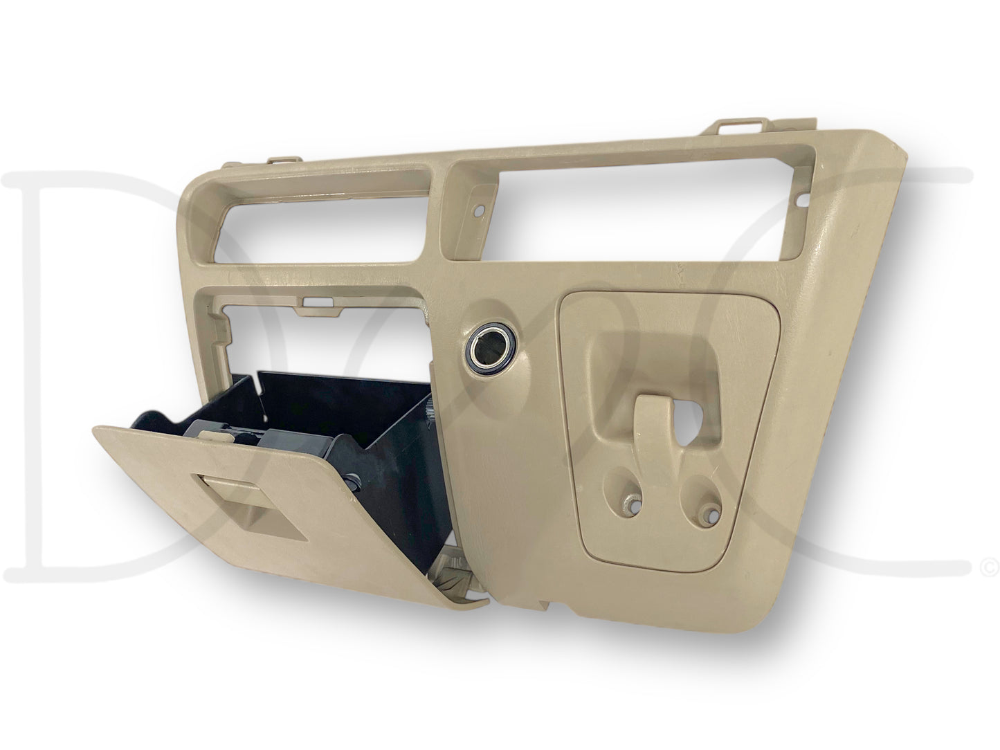 05-07 Ford F250 F350 Center Lower Dash Panel Storage Compartment Cubby Tan