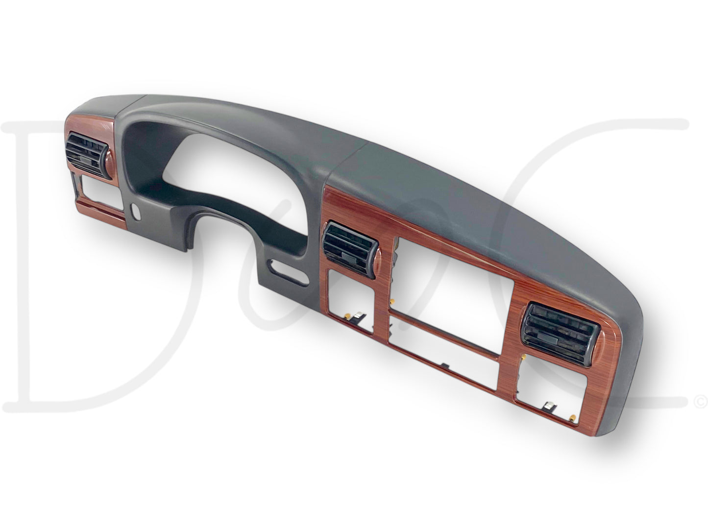 05-07 Ford F250 F350 Lariat Dash Bezel Radio Cluster Panel Black W/ Wood Trim