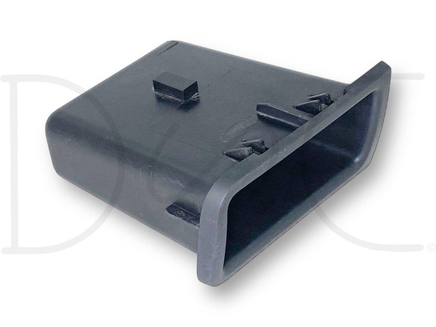 05-07 Ford F250 F350 Dash Pocket Cubby Tray Storage Bin Left OEM 5C34-25044J53-B made of black plastic with clips for secure fitment, used good condition with light wear, compatible with 2005-2007 Ford F-250, F-350, F-450, and F-550 trucks, ideal for organizing small items on the dash.