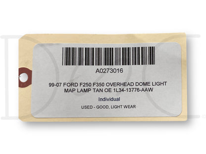 99-07 Ford F250 F350 Overhead Dome Light Map Lamp Tan OE 1L34-13776-Aaw