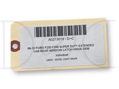 99-10 Ford F250 F350 Super Duty Extended Cab Rear Window Latch Hinge OEM
