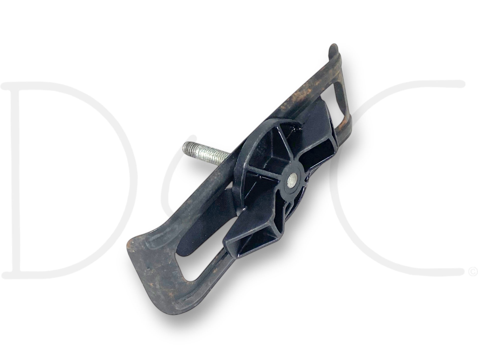 03-07 Ford F250 F350 Emergency Jack Tool Lug Wrench Tool Bag Retainer Screw Bolt, used with light wear, compatible with 2003-2007 Ford F-250, F-350, F-450, and F-550 trucks, designed for securing emergency jack tool bags, black plastic and metal construction.
