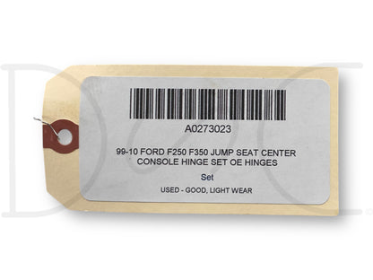 99-10 Ford F250 F350 Jump Seat Center Console Hinge Set OE Hinges
