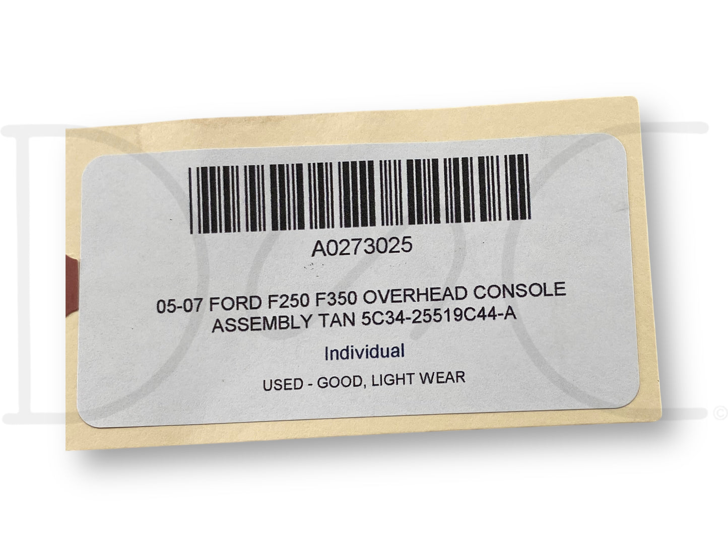 05-07 Ford F250 F350 Overhead Console Assembly Tan 5C34-25519C44-A