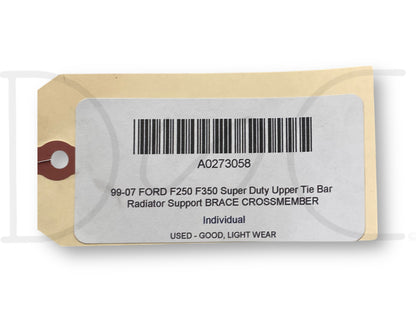 99-07 Ford F250 F350 Super Duty Upper Tie Bar Radiator Support Brace Crossmember