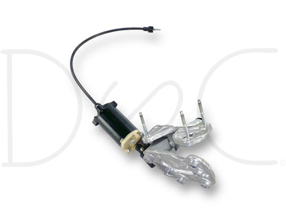 05-07 Ford F250 F350 Super Duty Power Adjustable Pedal Motor OEM with used condition showing light wear, featuring black motor housing and metallic adjustable pedals, compatible with 2005-2007 Ford Super Duty trucks including F-250, F-350, F-450, and F-550 models.