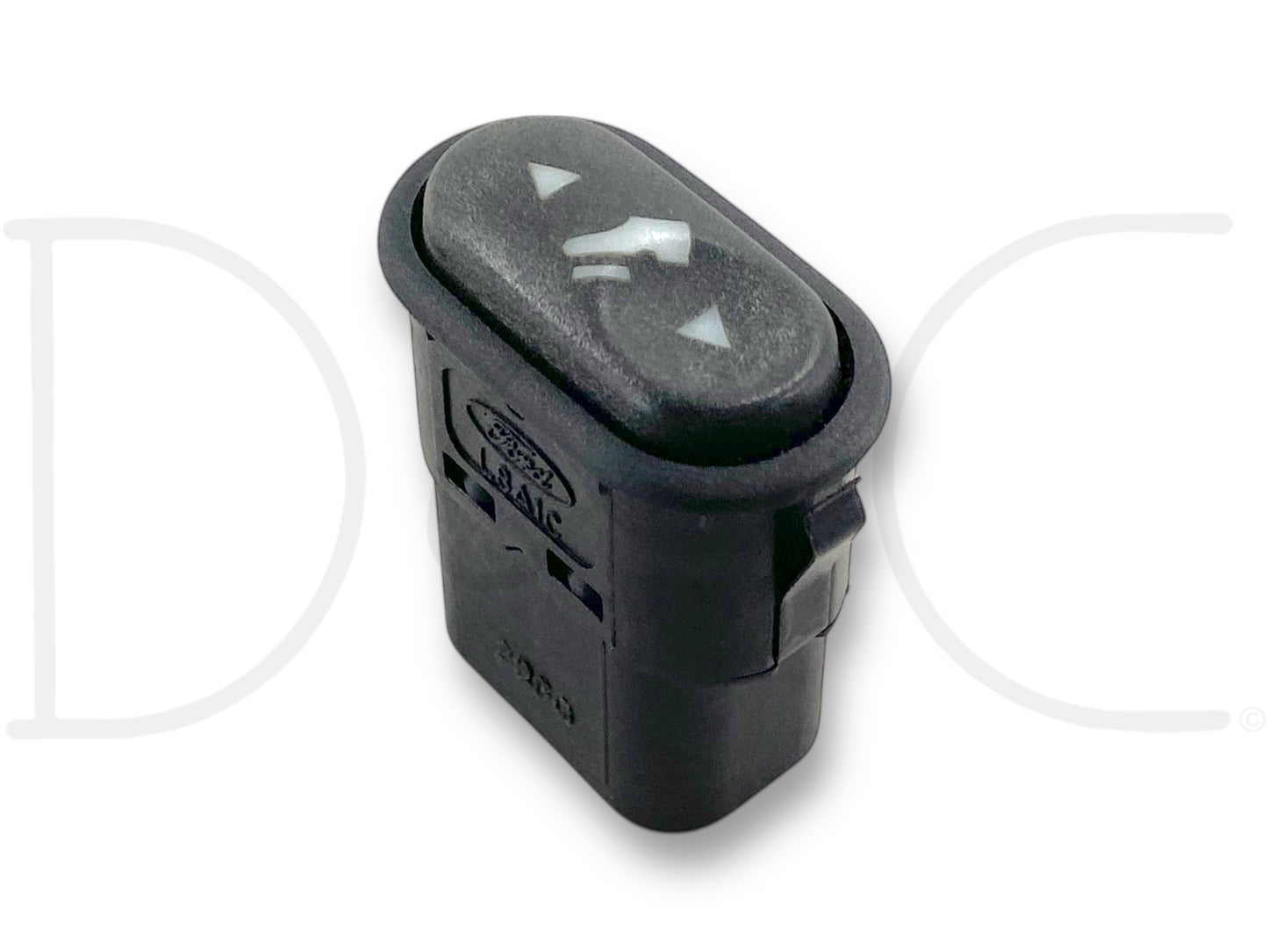 02-07 Ford F250 F350 Excursion Power Adjustable Pedal Switch OE 1L2T-9G604-Ae used part in good condition with light wear, designed for 2002-2007 Ford Excursion and Super Duty trucks with powerstroke diesel engines, features up and down pedal adjustment arrows.