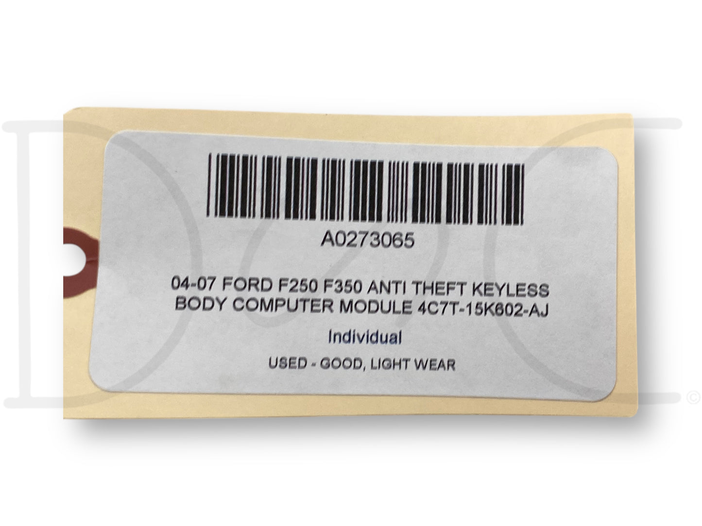 04-07 Ford F250 F350 Anti Theft Keyless Body Computer Module 4C7T-15K602-Aj