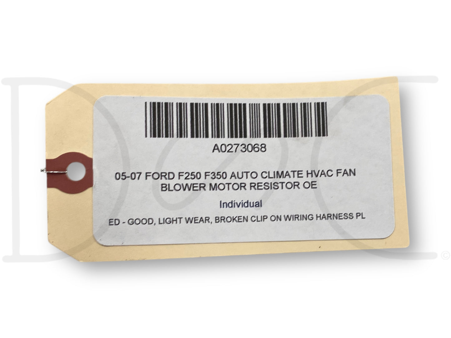 05-07 Ford F250 F350 Auto Climate HVAC Fan Blower Motor Resistor OE