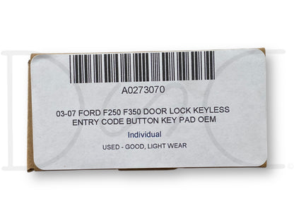 03-07 Ford F250 F350 Door Lock Keyless Entry Code Button Key Pad OEM