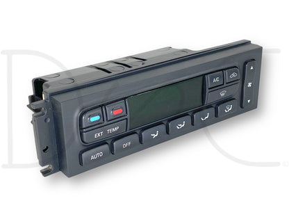 05-07 Ford F250 F350 Auto HVAC Heater A/C Temp Climate Control Switch Panel Eatc used part in good condition featuring buttons for temperature, air conditioning, fan speed, and vent control compatible with 2005-2007 Ford F-250 and F-350 trucks.