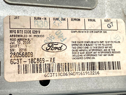 05-07 Ford F250 F350 Factory Radio Head Unit AM/FM CD OEM 6C3T-18C869-Ae *Blem*
