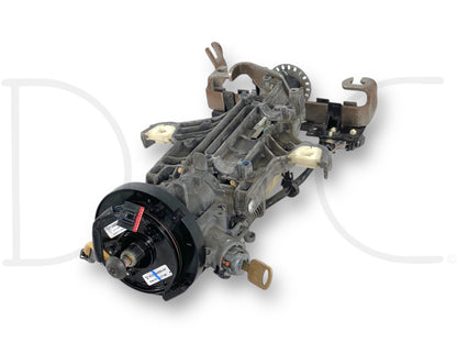 Used OE 05-07 Ford F250 F350 Tilt Steering Column Auto Trans W/ Key & Clockspring OE in good condition with light wear, compatible with 2005-2007 Ford Super Duty trucks including F-250, F-350, F-450, and F-550 models, suitable for Powerstroke diesel engines.