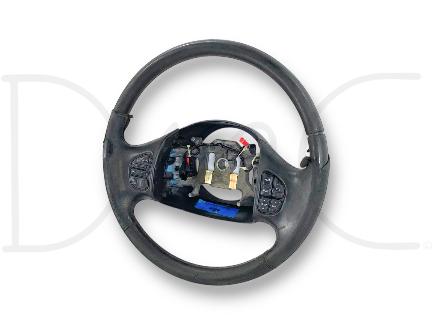 05-07 Ford F250 F350 Black Leather Steering Wheel W/ Stereo Temp Cruise *Blem*