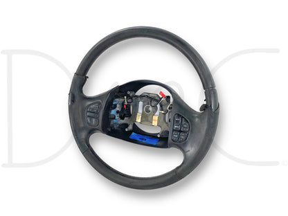 05-07 Ford F250 F350 Black Leather Steering Wheel W/ Stereo Temp Cruise *Blem*