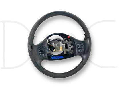 05-07 Ford F250 F350 Black Leather Steering Wheel W/ Stereo Temp Cruise *Blem*
