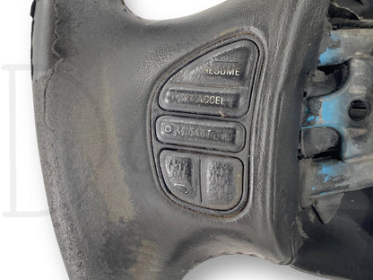 05-07 Ford F250 F350 Black Leather Steering Wheel W/ Stereo Temp Cruise *Blem*
