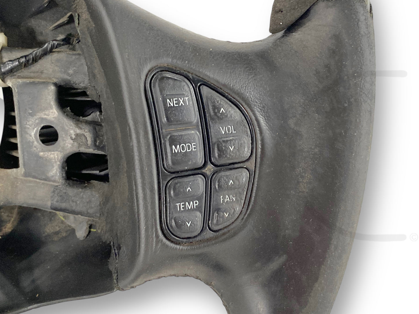 05-07 Ford F250 F350 Black Leather Steering Wheel W/ Stereo Temp Cruise *Blem*