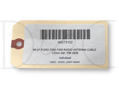 99-07 Ford F250 F350 Radio Antenna Cable Coax AM / FM OEM
