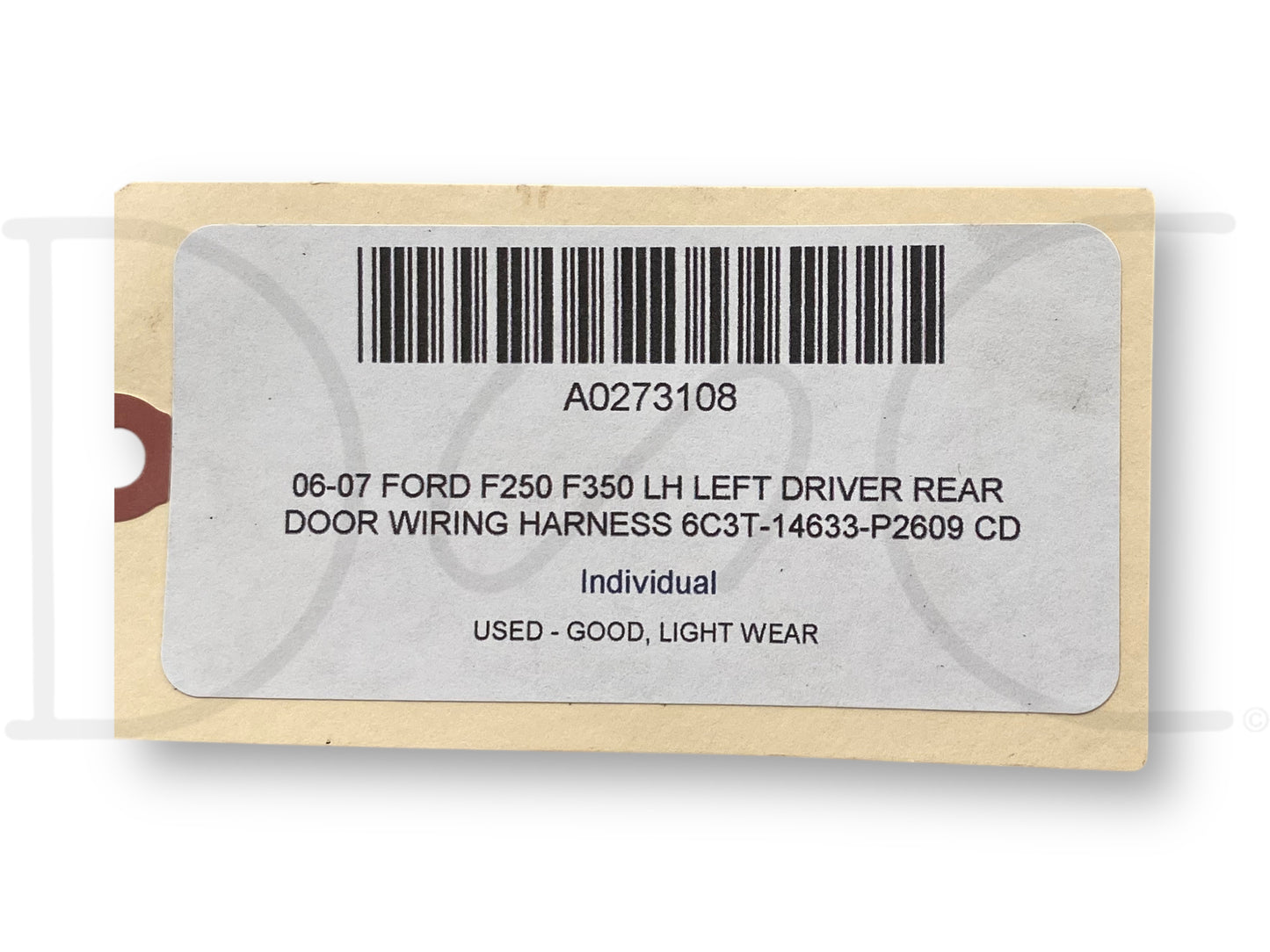 06-07 Ford F250 F350 LH Left Driver Rear Door Wiring Harness 6C3T-14633-P2609 CD