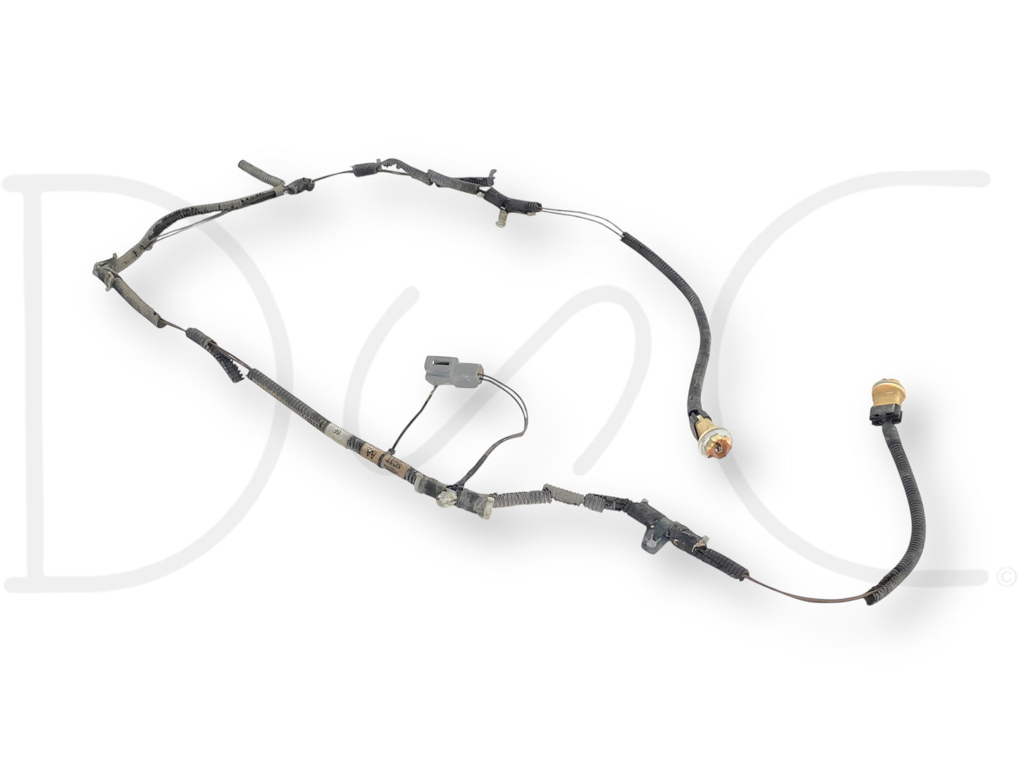 00-07 Ford F250 F350 Rear Bumper License Plate Light Harness 5C3T-13412-C321K Aa used wiring harness for rear bumper license plate light, compatible with 2000-2007 Ford F-250 and F-350 trucks, showing light wear and good condition, suitable for Ford Powerstroke diesel parts and used automotive parts.