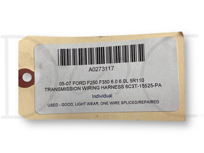 05-07 Ford F250 F350 6.0 6.0L 5R110 Transmission Wiring Harness 6C3T-15525-Pa