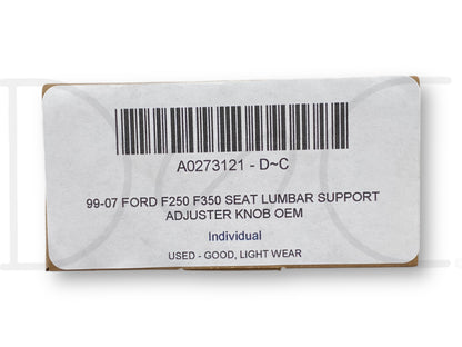 99-07 Ford F250 F350 Seat Lumbar Support Adjuster Knob OEM