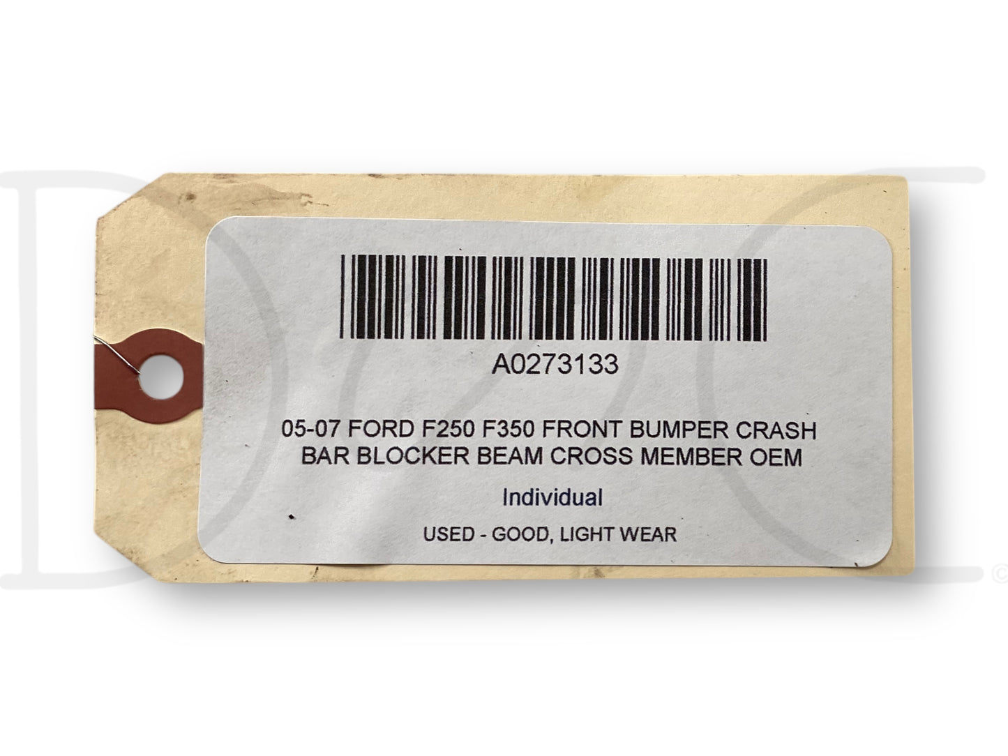 Used good condition front bumper crash bar blocker beam cross member tag for 2005-2007 Ford F250 F350 with light wear, compatible with diesel and Super Duty models.