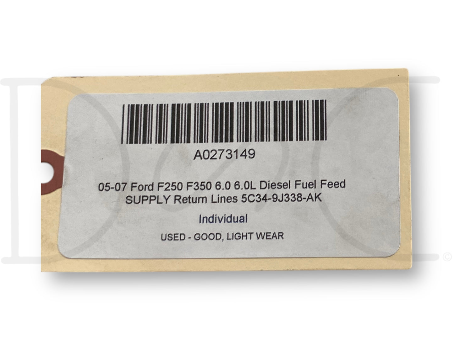 05-07 Ford F250 F350 6.0 6.0L Diesel Fuel Feed Supply Return Lines 5C34-9J338-Ak
