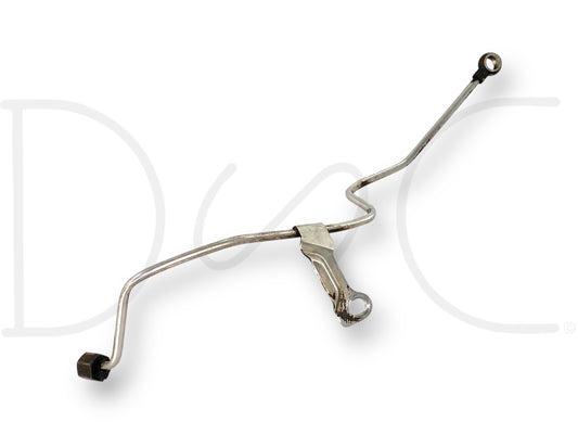 03-07 Ford F250 F350 6.0 6.0L Diesel RH Right Cylinder Head Fuel Supply Line OE used truck part with light wear, compatible with 2003-2007 Ford Super Duty diesel models including F-250, F-350, F-450, and F-550.